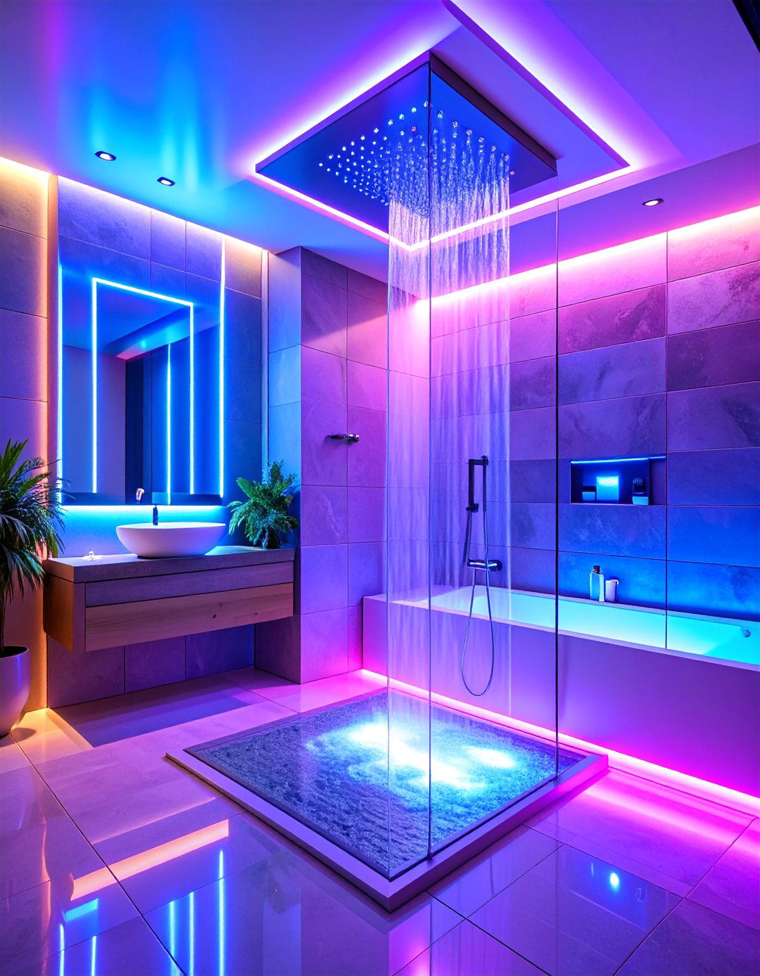 Smart Shower Technology with Digital Controls - 25 Bathroom Shower Ideas
