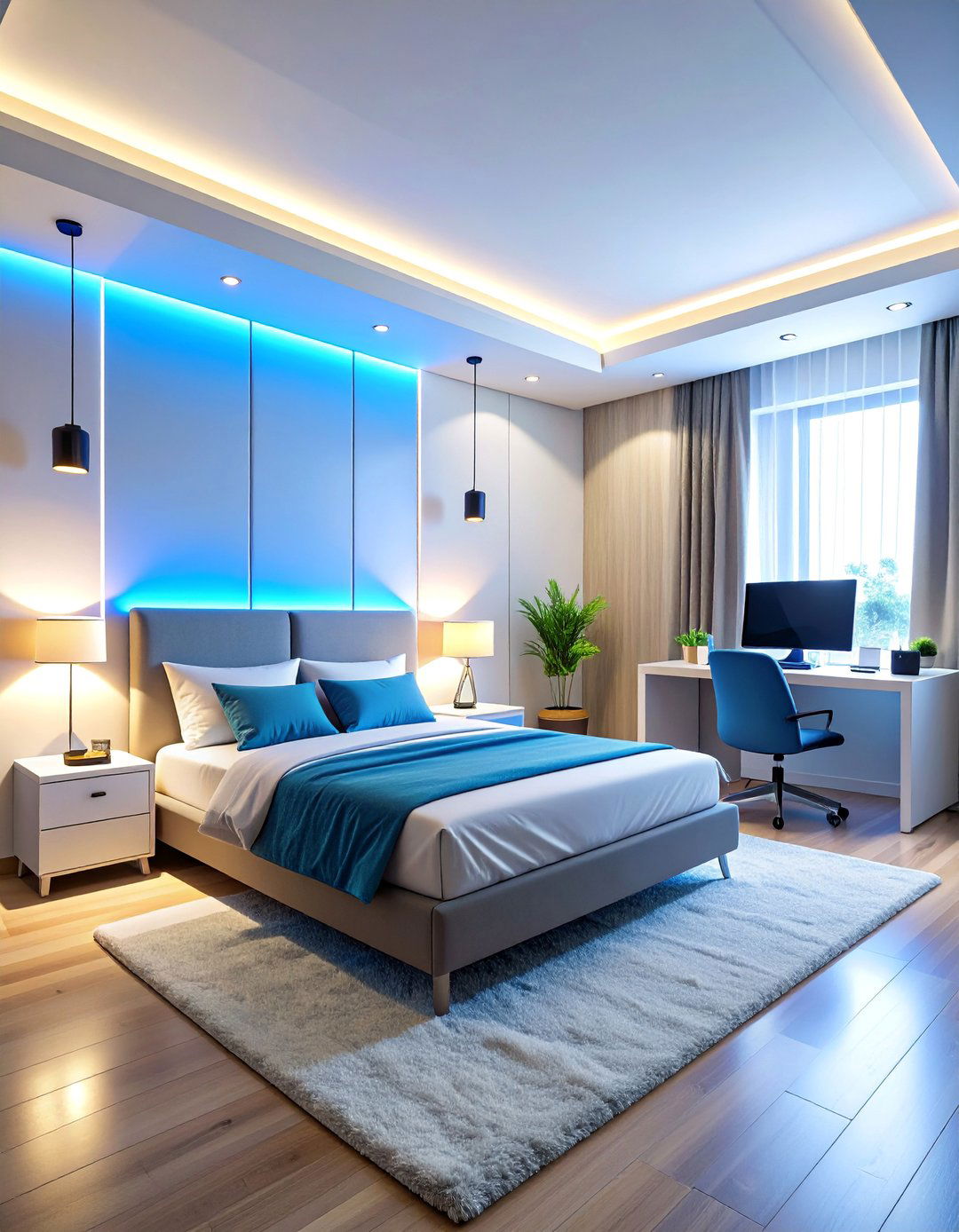 Smart Technology Bedroom Office - 25 Bedroom Office Ideas