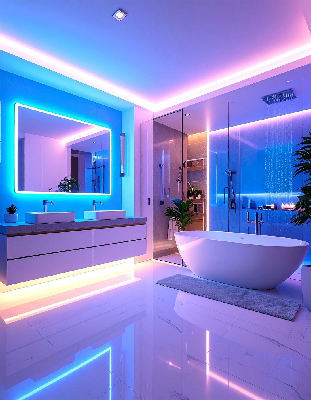 Smart Technology Integrated Bathroom Suite - 25 Primary Bathroom Ideas