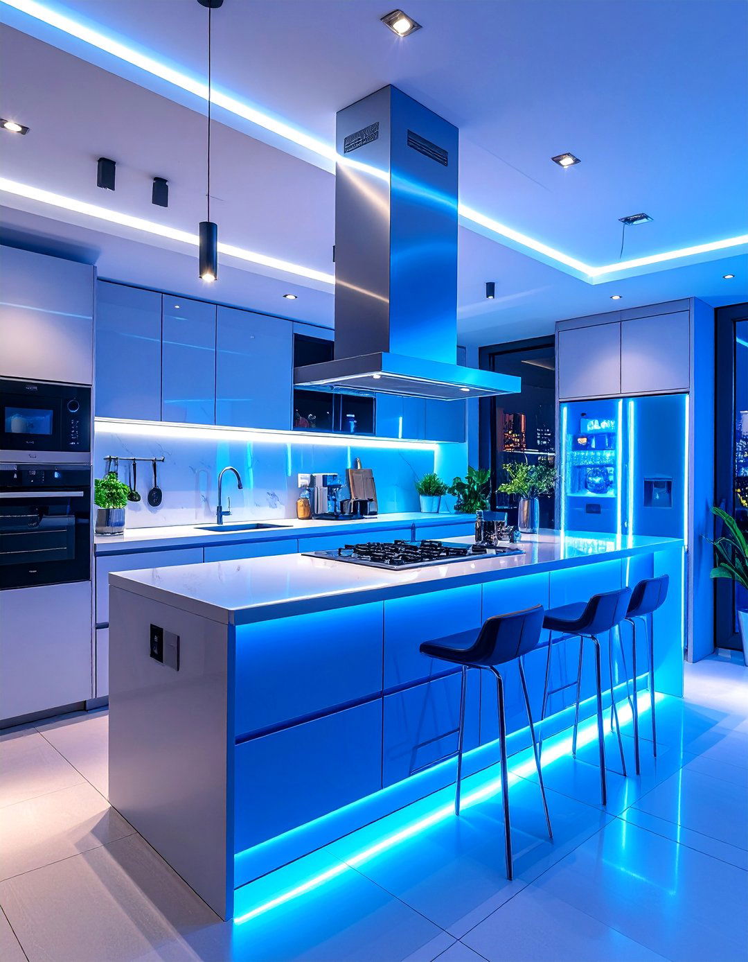 Smart Technology Integrated Sloped Kitchen - 25 Sloped Ceiling Kitchen Ideas