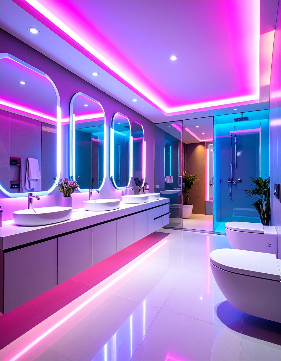 Smart Technology Integration Hub - 25 Ensuite Bathroom Ideas