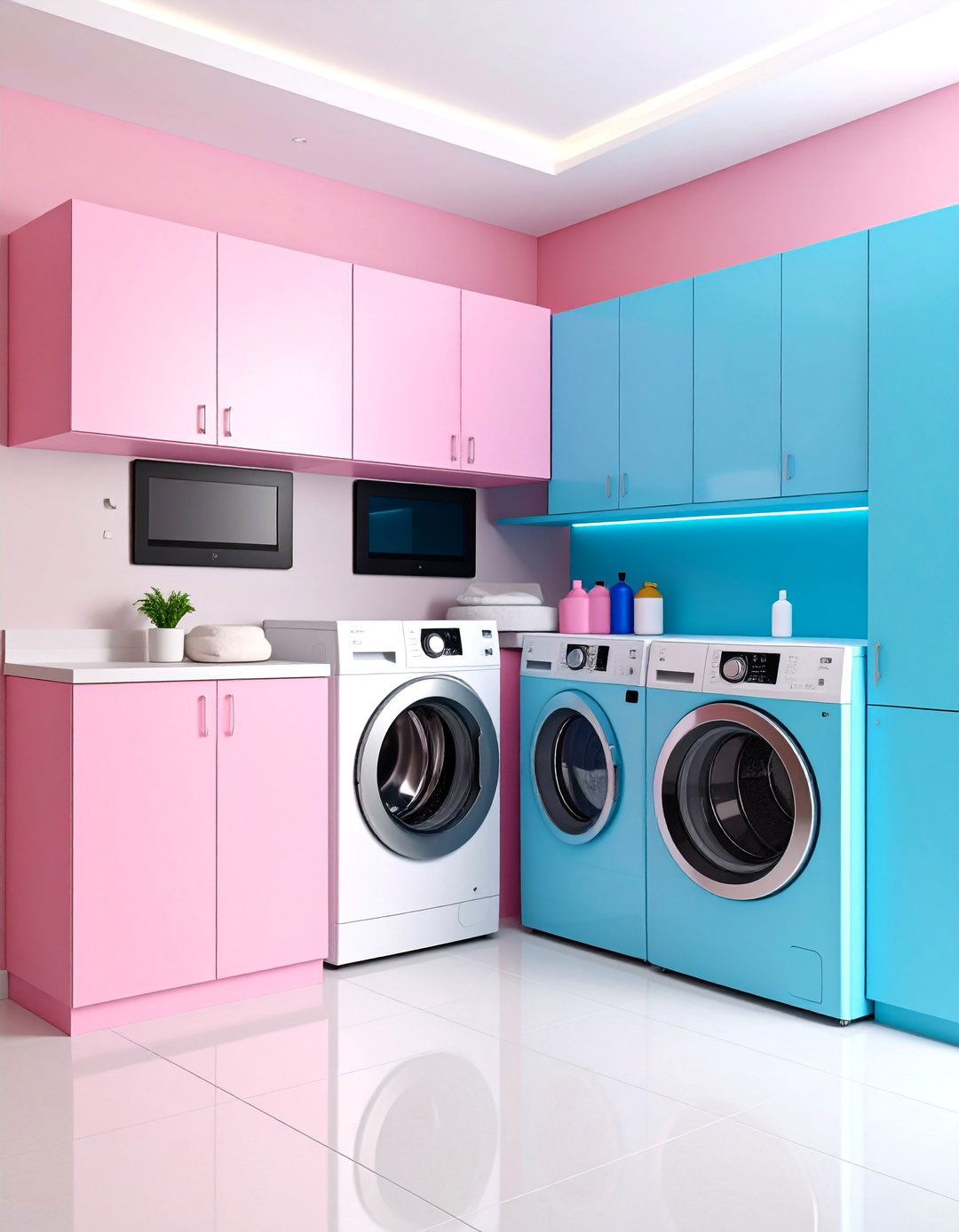 Smart Technology Laundry Closet with Modern Convenience - 25 Laundry Closet Ideas