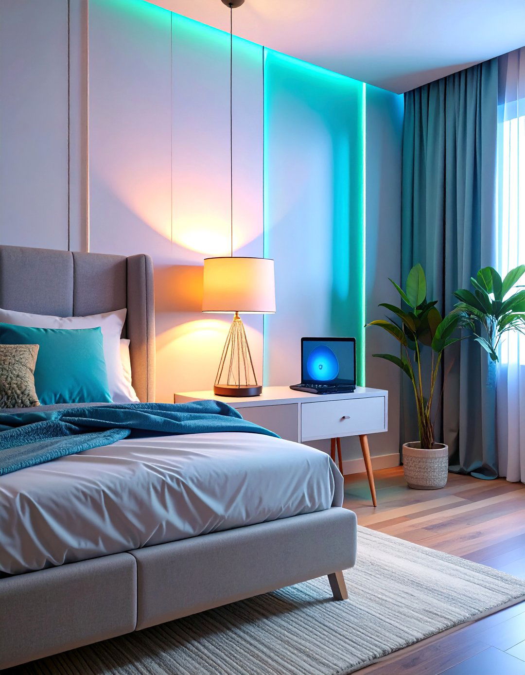 Smart Technology Nightstand with Wireless Charging Station - 25 Nightstand Decor Ideas