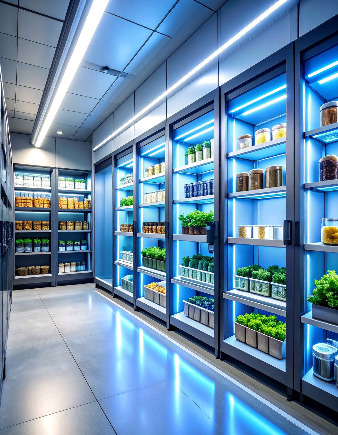 Smart Technology Pantry with Digital Organization - 25 Walk in Pantry Ideas