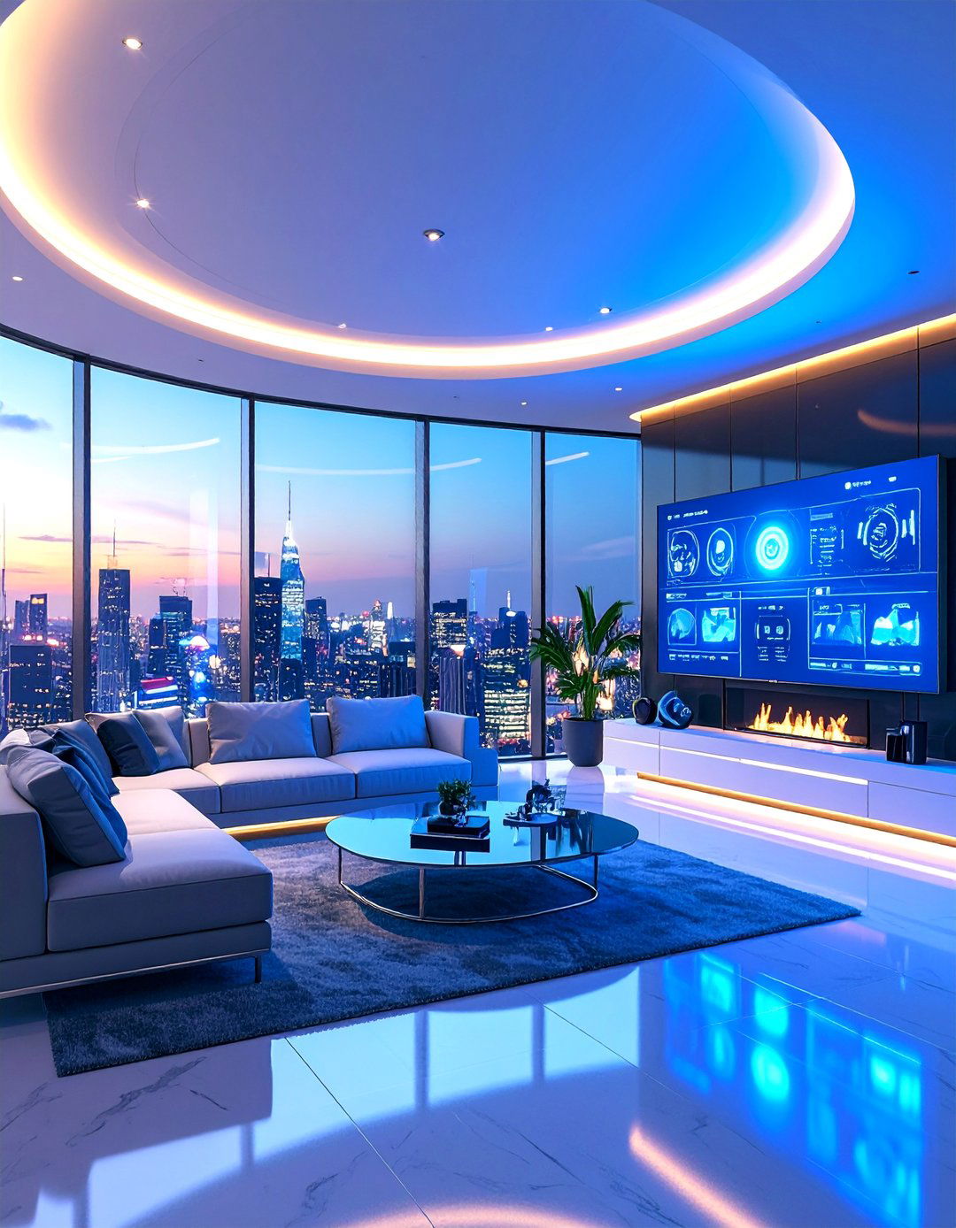 Smart Technology Penthouse with Automated Systems - 25 Penthouse Design Ideas