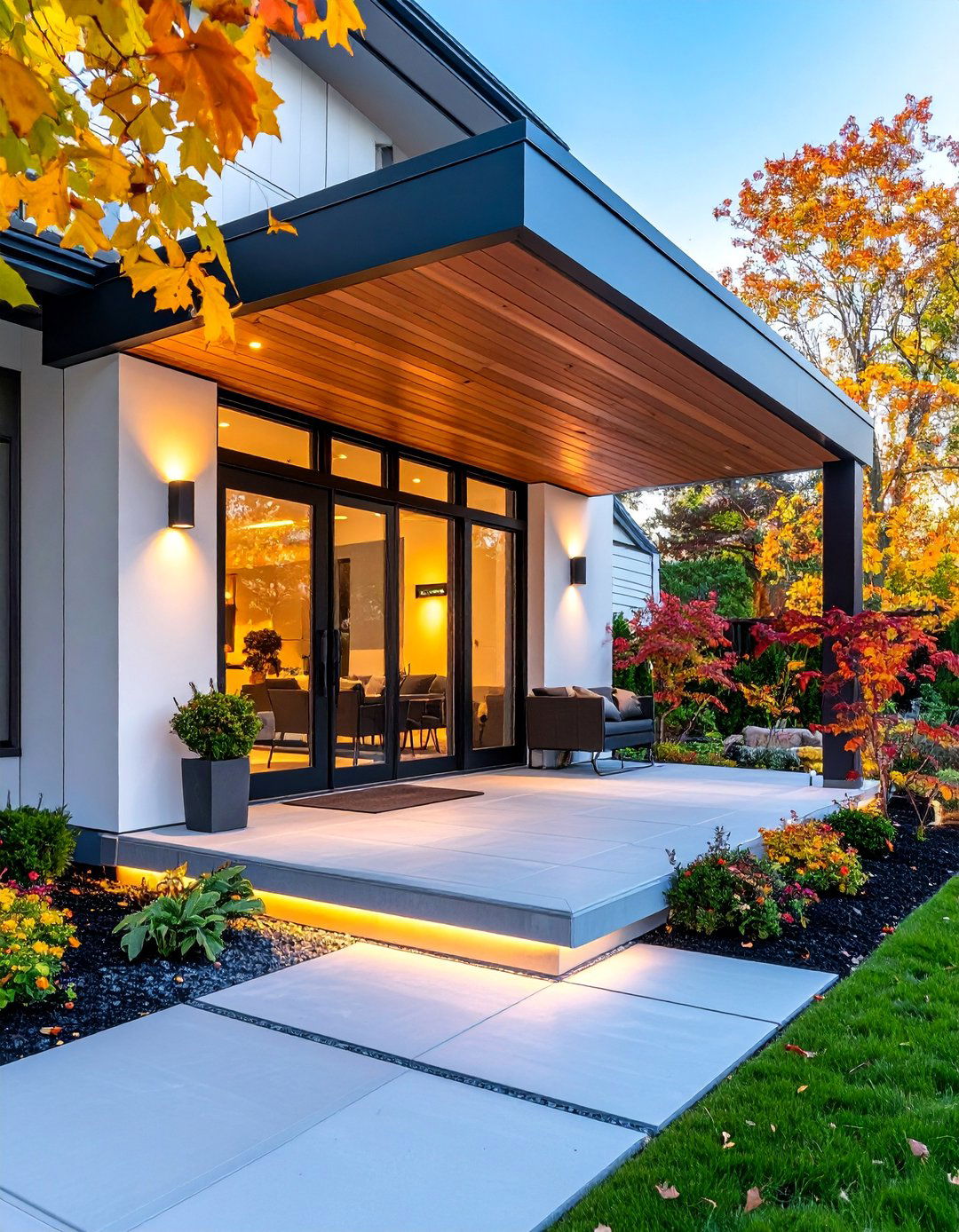 Smart Technology Porch with Automated Features - 25 Modern Front Porch Ideas