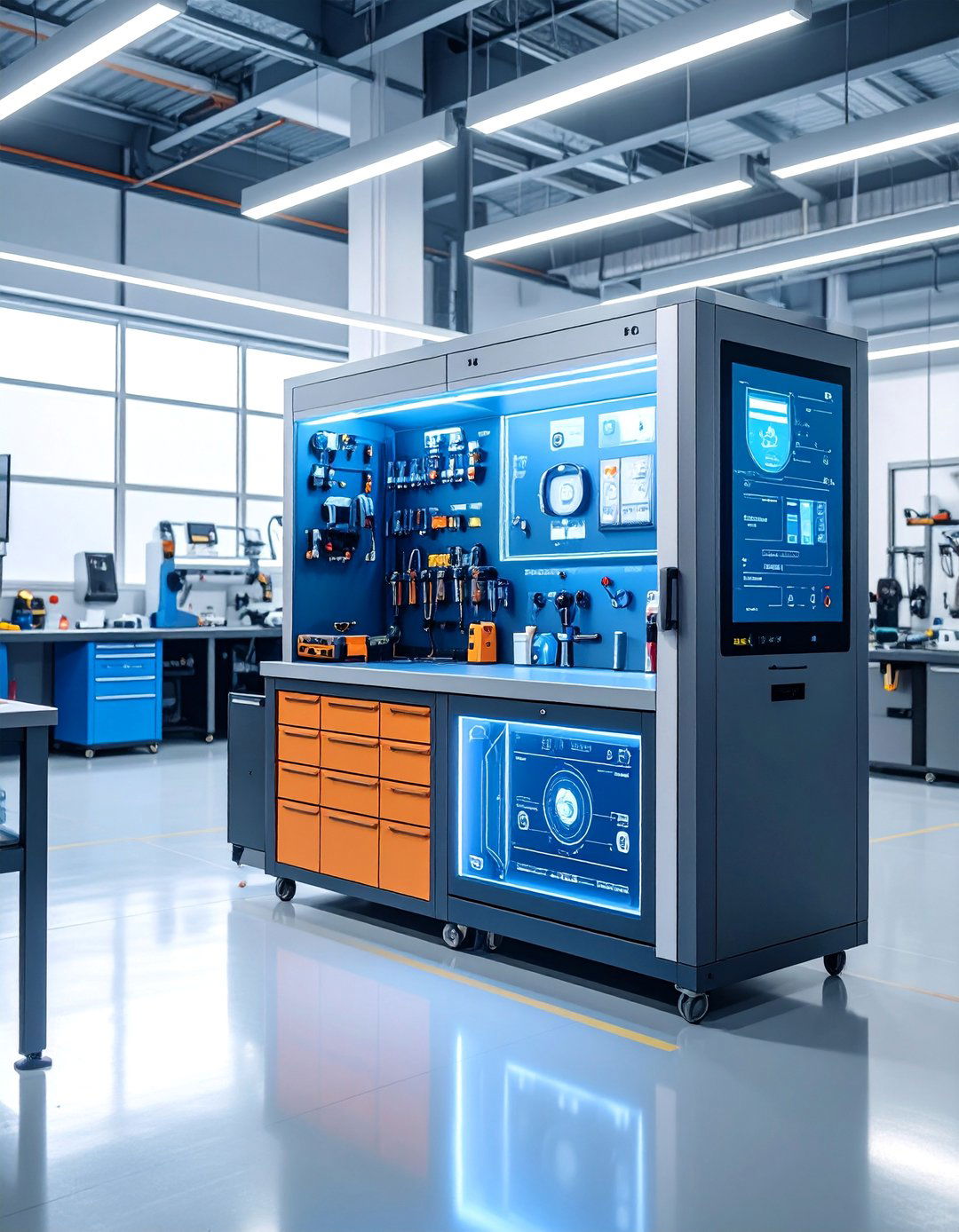 Smart Tool Cabinet with Digital Monitoring - 25 Power Tool Storage Ideas