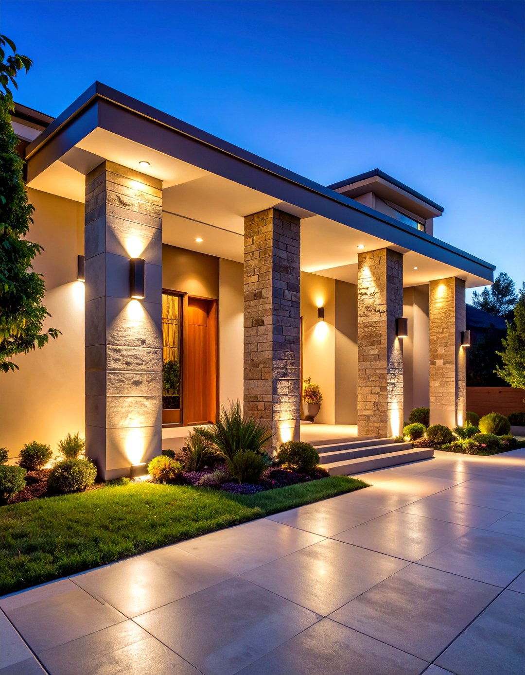 Smart Uplighting for Architectural Features - 25 Landscape Lighting Ideas