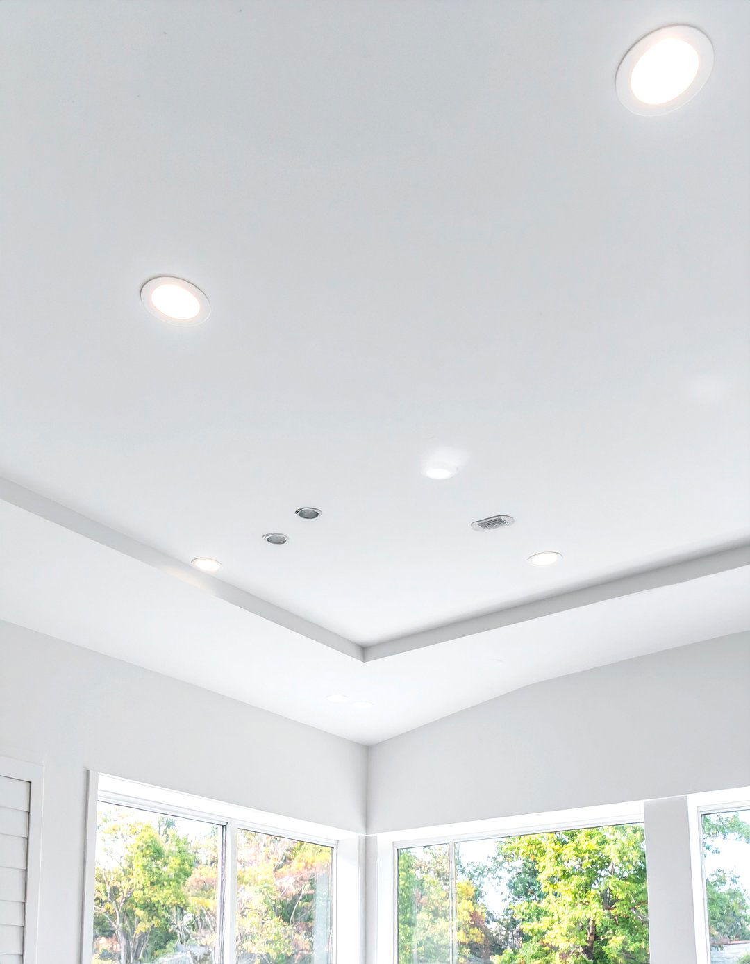 Smooth Drywall with Recessed Lighting - 25 Porch Ceiling Ideas