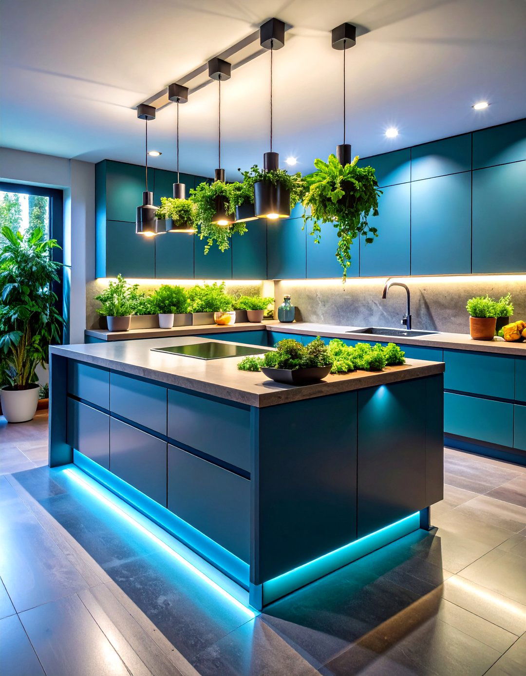 Soapstone Kitchen Island with Integrated Herb Garden Display - 25 Soapstone Kitchen Countertops