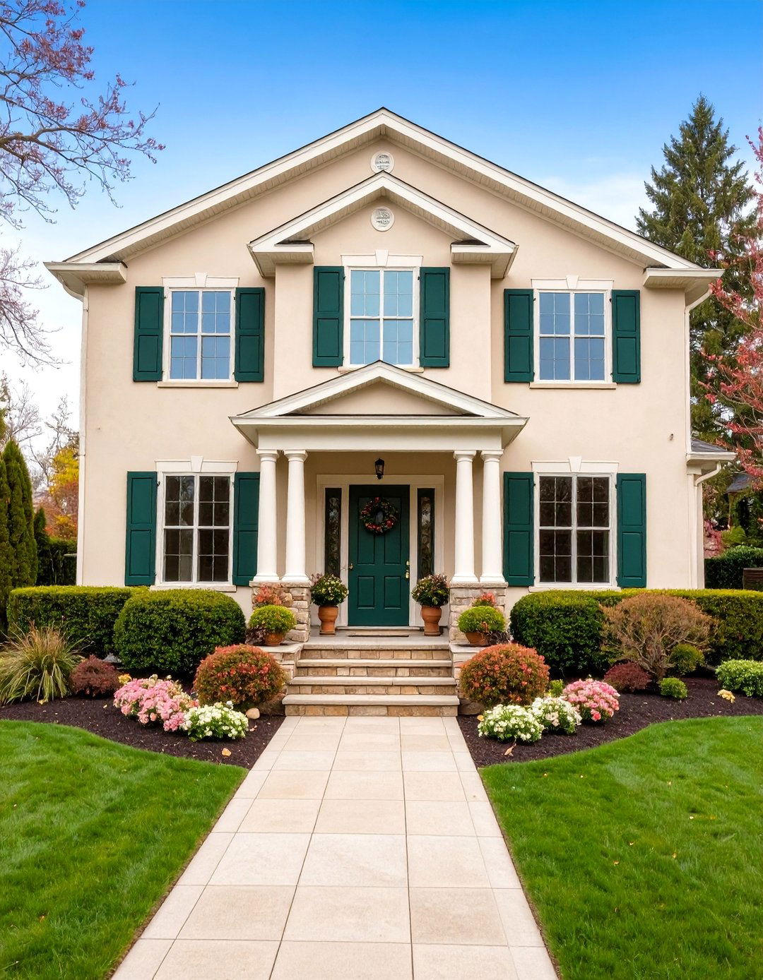 Soft Beige Neutrality - 25 Exterior House Colors & Inspiration