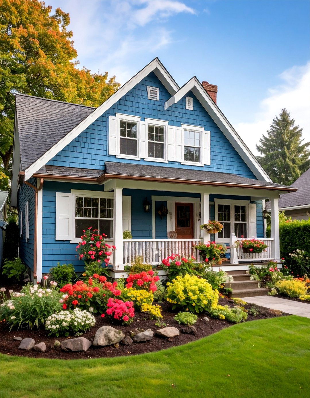Soft Blue Gray Coastal Cottage Charm - 25 Blue Exterior House Colors