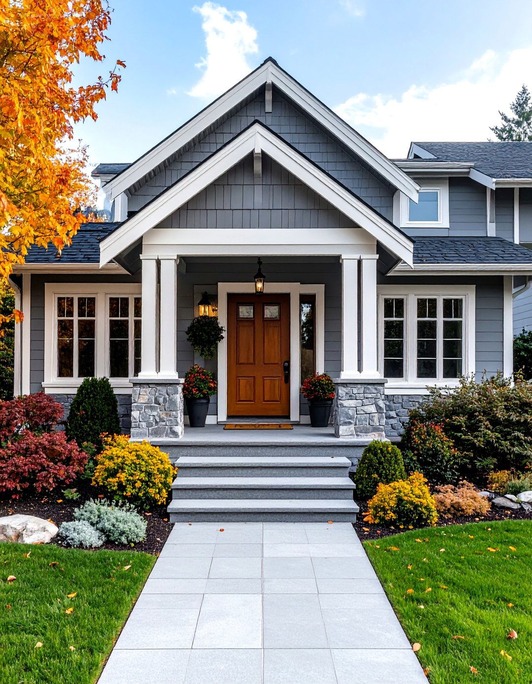 Soft Gray Elegance - 25 Exterior House Colors & Inspiration