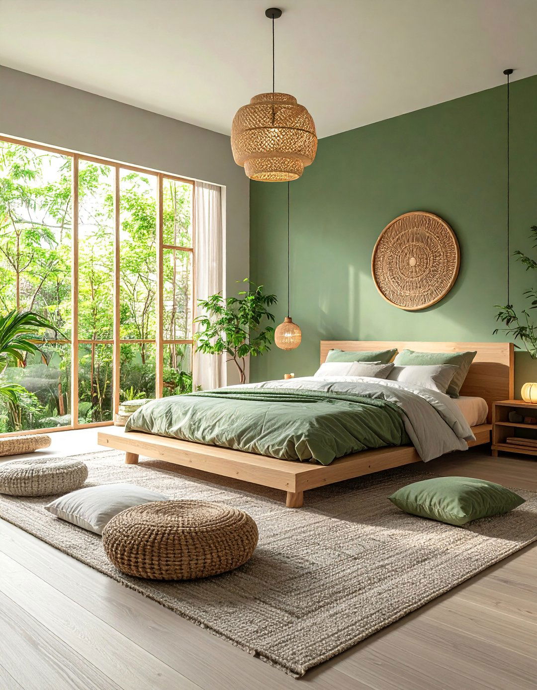 Soft Gray Green Zen Meditation Space - 25 Pastel Bedroom Ideas