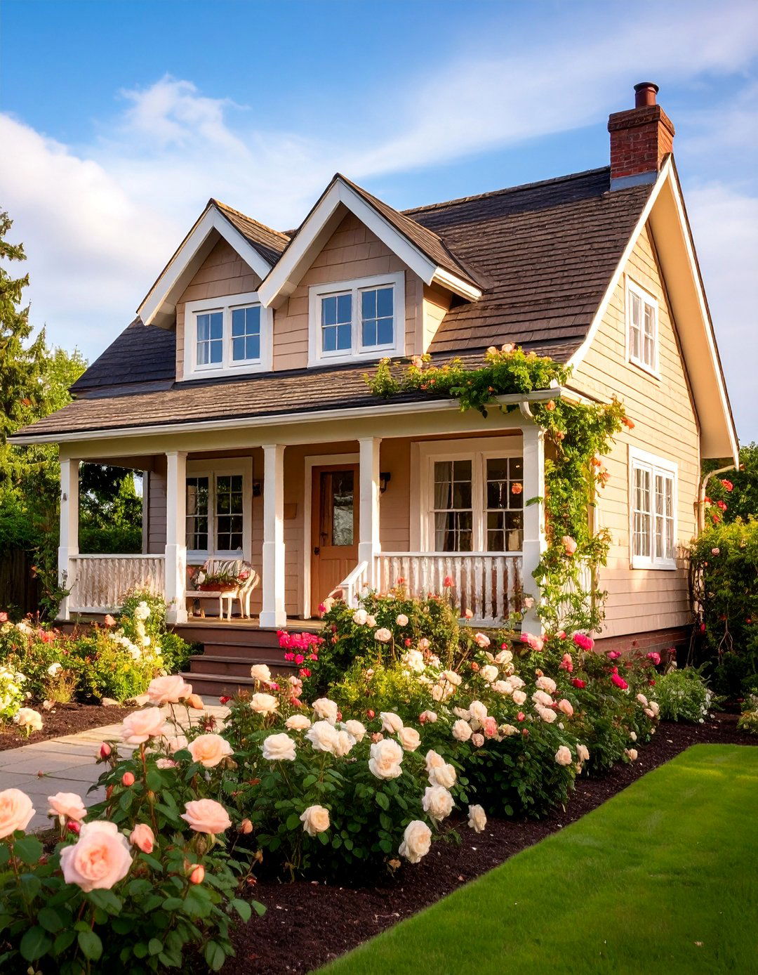 Soft Latte Brown Cottage Core - 25 Brown Exterior House Colors