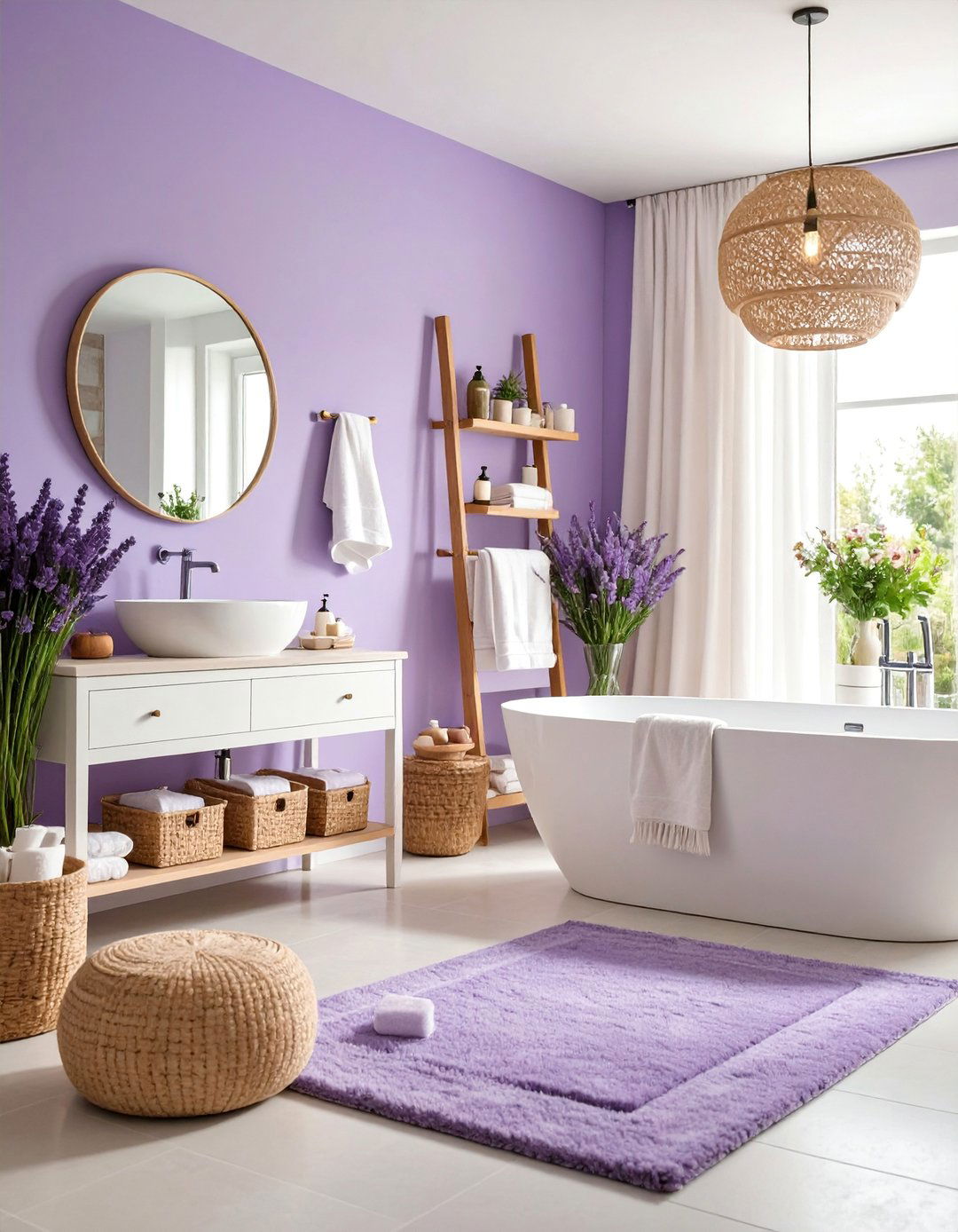 Soft Lavender Accent Wall for Tranquil Retreats - 25 Accent Wall Colors