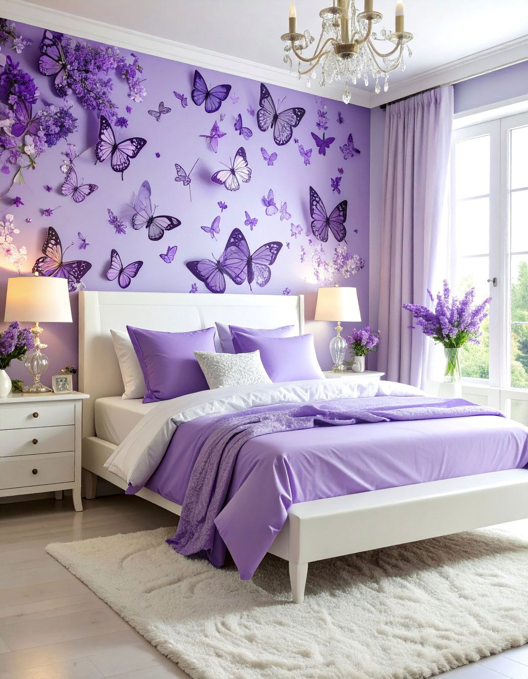 Soft Lavender Dream Chamber - 25 Chinoiserie Bedroom Ideas