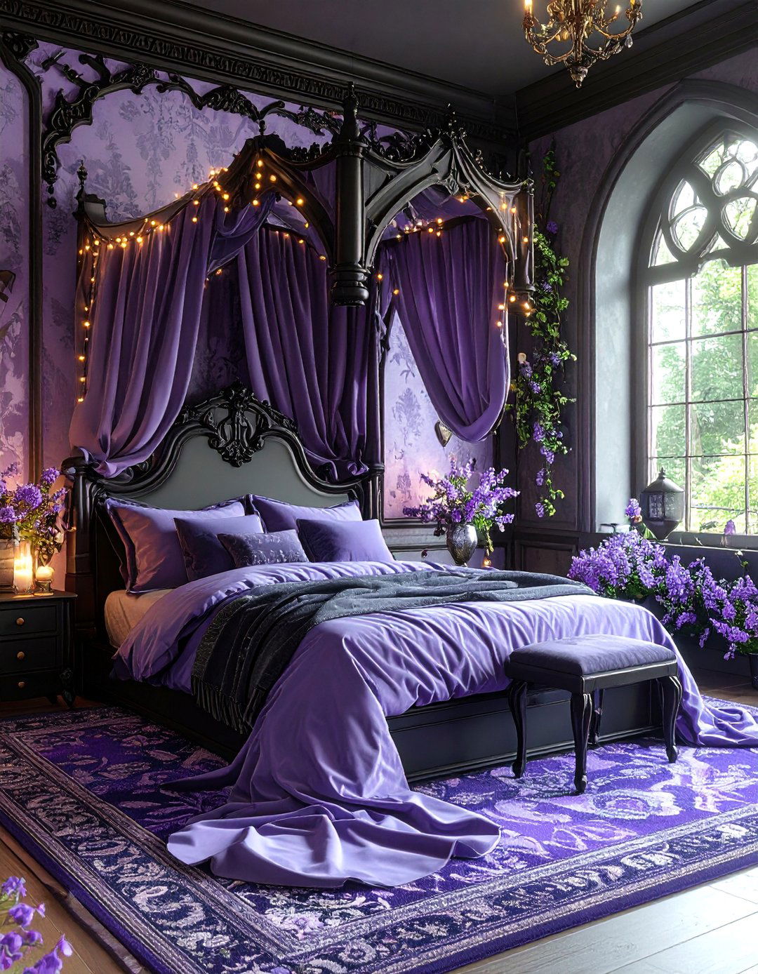Soft Lavender Gothic Fairy Tale Castle - 25 pastel goth bedroom ideas
