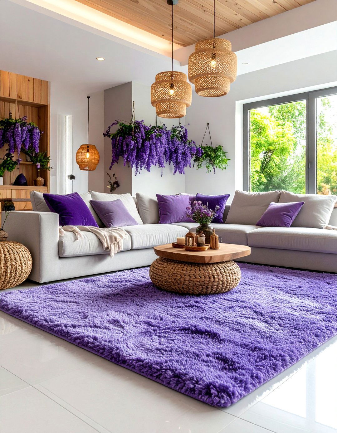 Soft Lavender Peaceful Luxury - 25 what color rug goes with a grey couch
