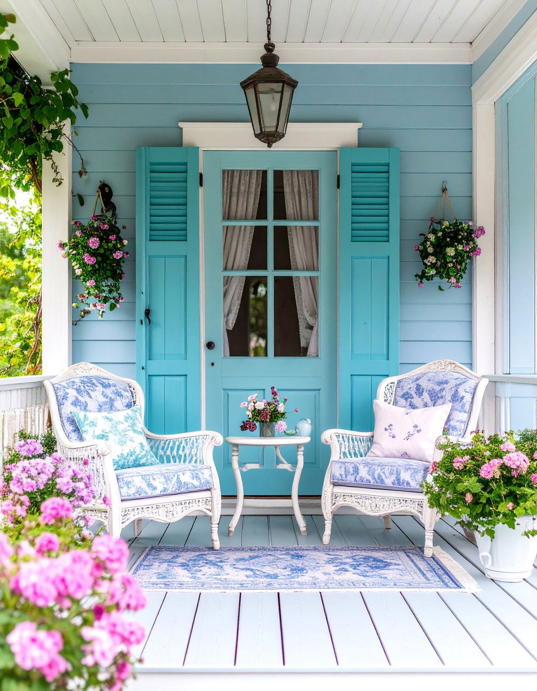 Soft Lavender Porch with Romantic Appeal - 25 Porch Paint Colors
