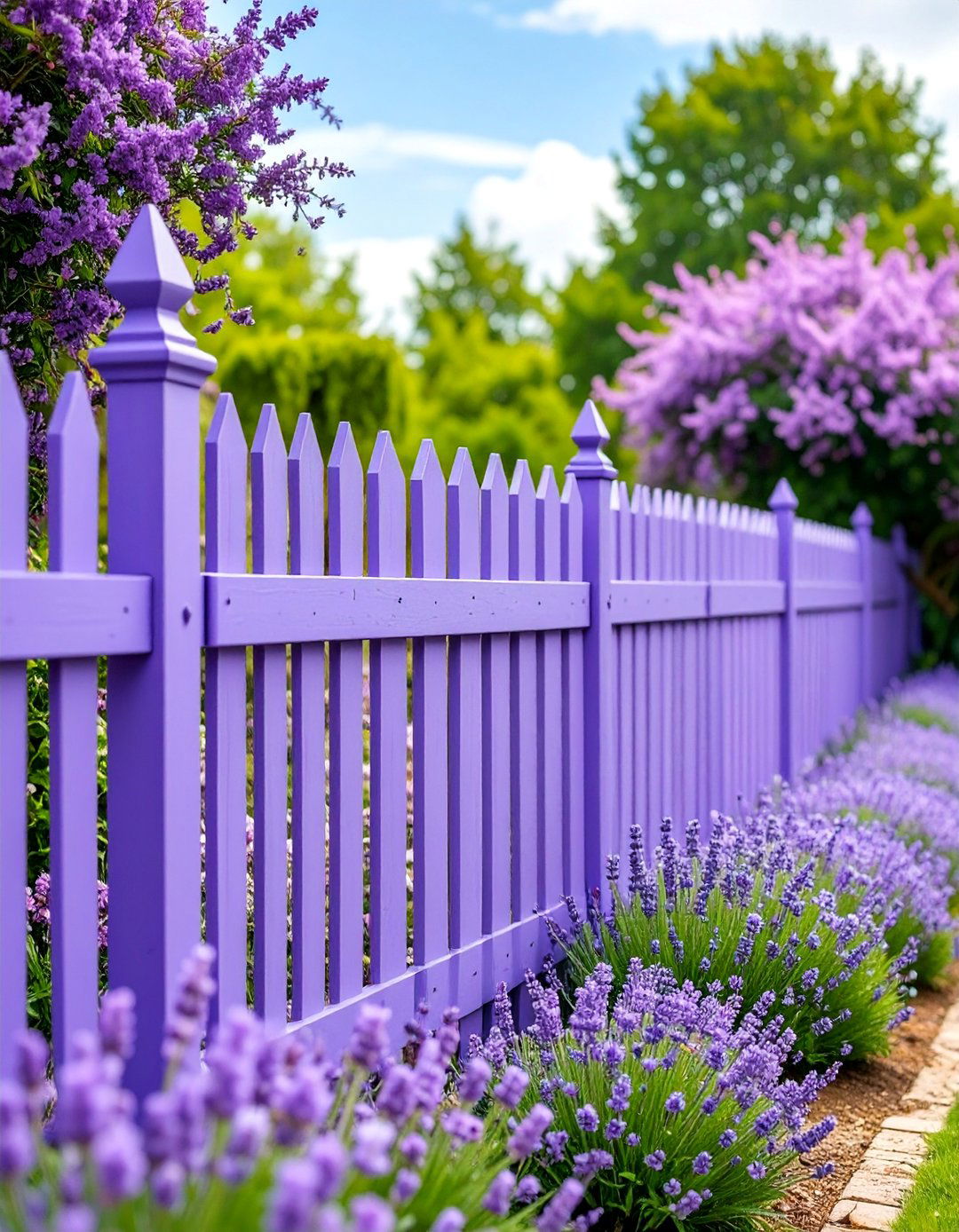 Soft Lavender Purple Garden Romance - 25 Fence Painting Ideas