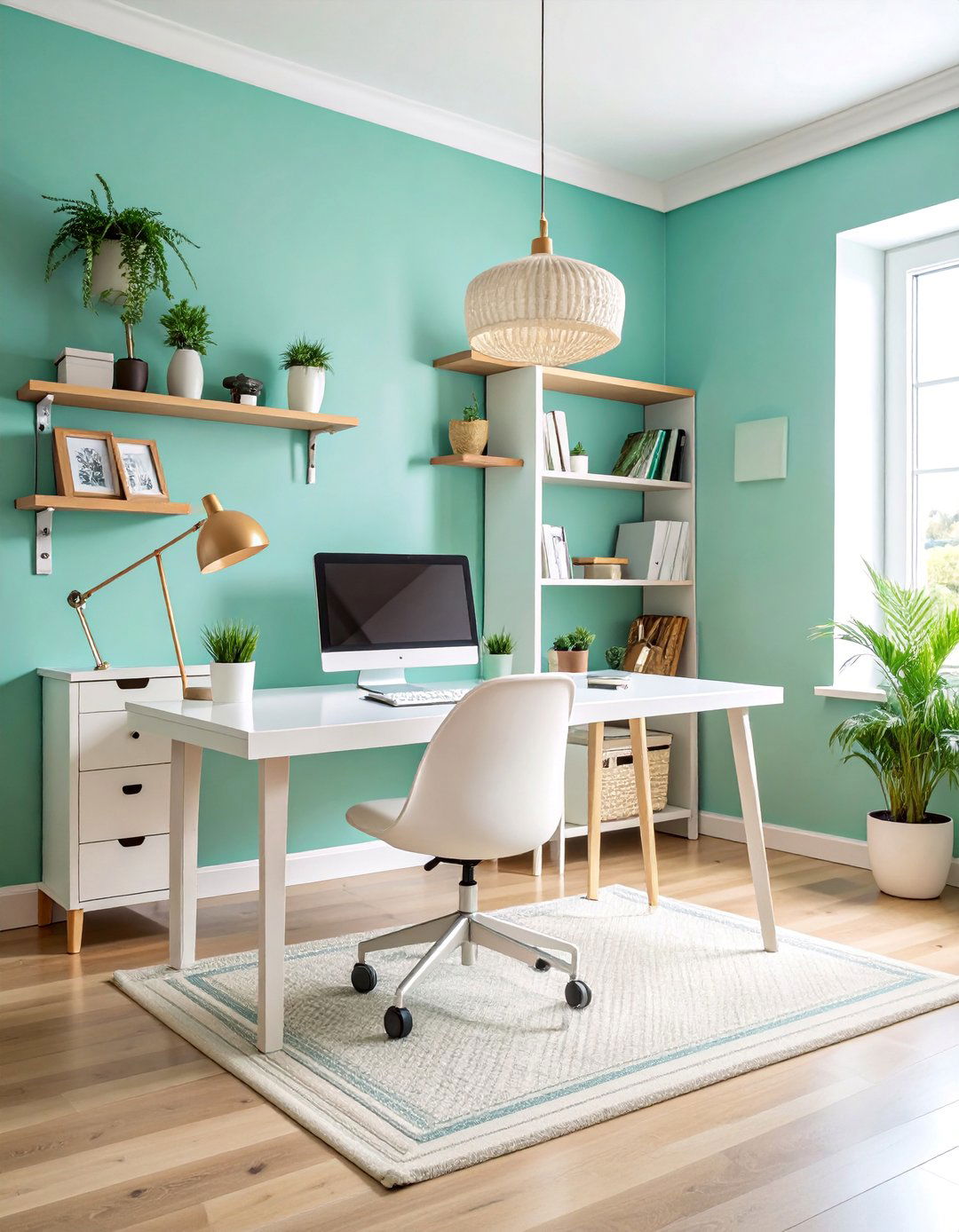 Soft Mint Home Office Focus - 25 Calming Paint Colors