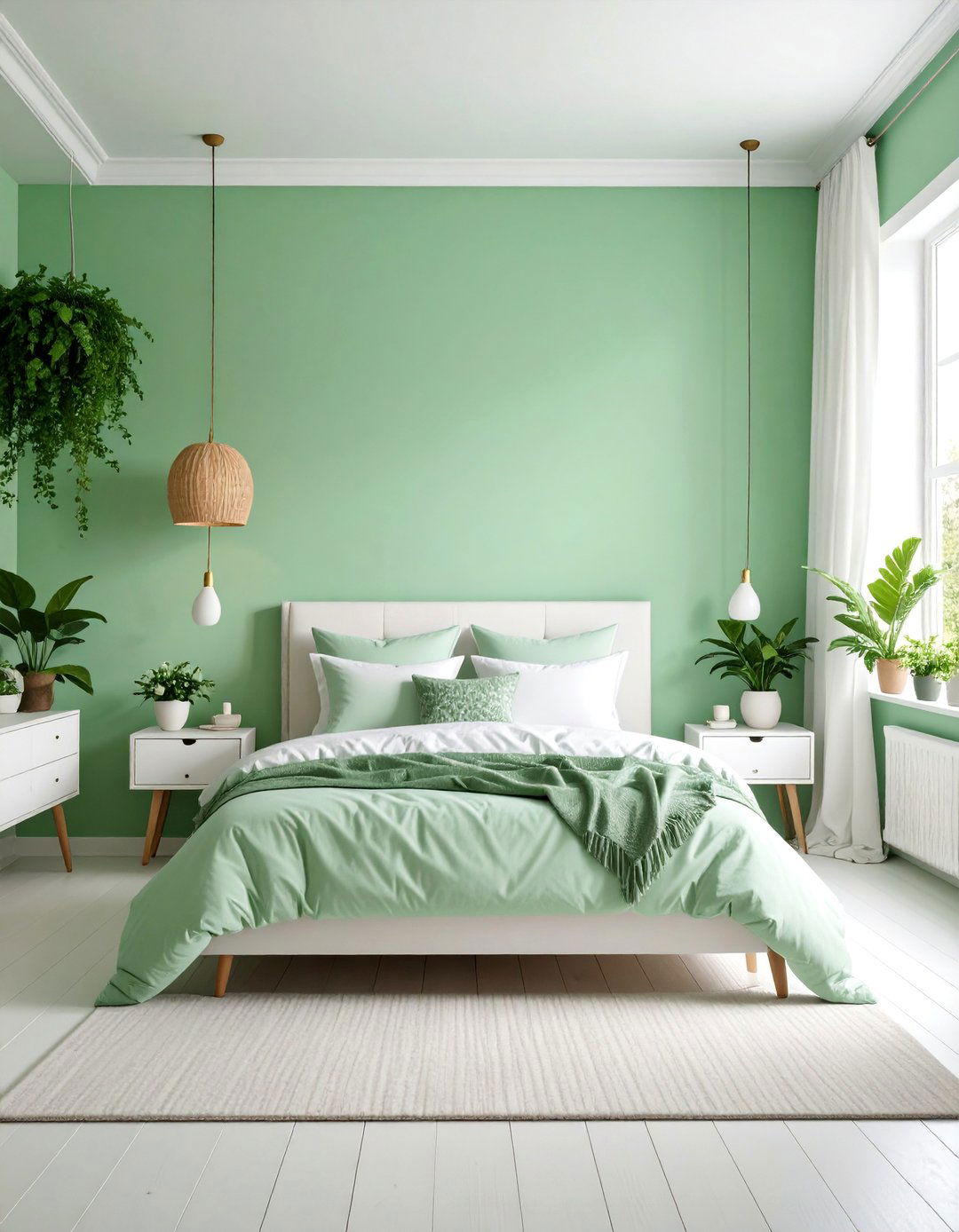 Soft Mint Limewash Bedroom with Fresh Spring Appeal - 25 Limewash Bedroom Ideas