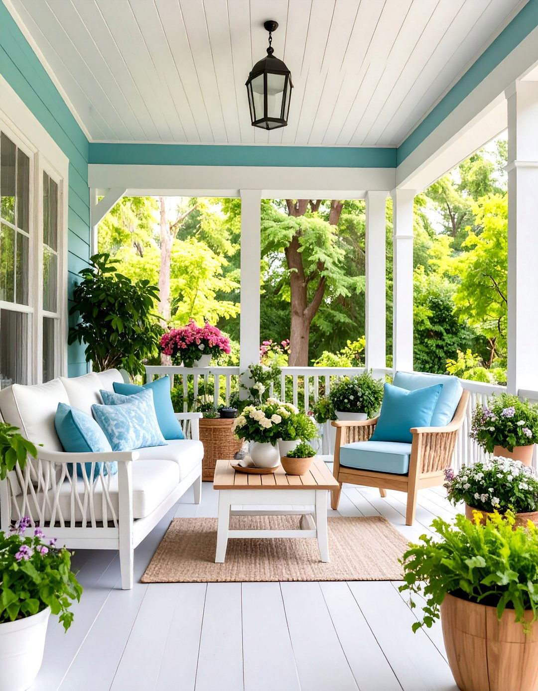 Soft Mint Porch with Fresh Tranquility - 25 Porch Paint Colors