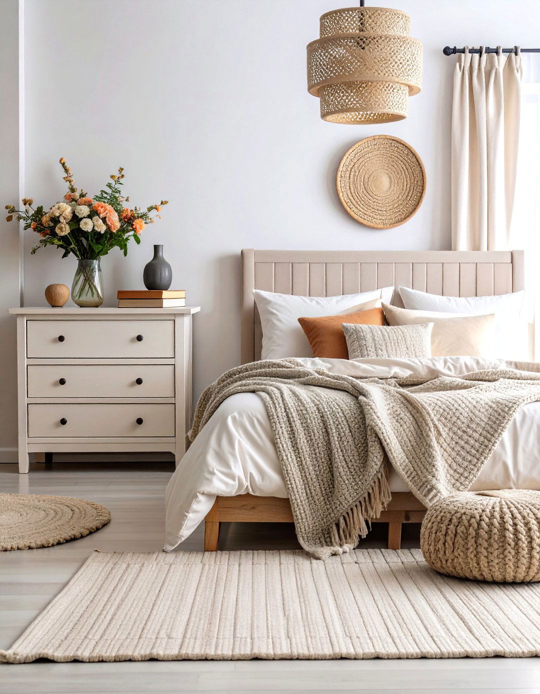 Soft Neutral Chalk Paint Bedroom Set - 25 Painted Furniture Ideas