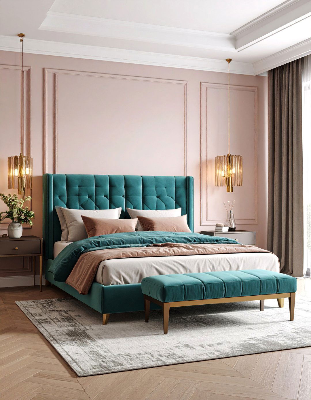 Soft Neutral Wall Treatment - 25 Cozy Bedroom Ideas