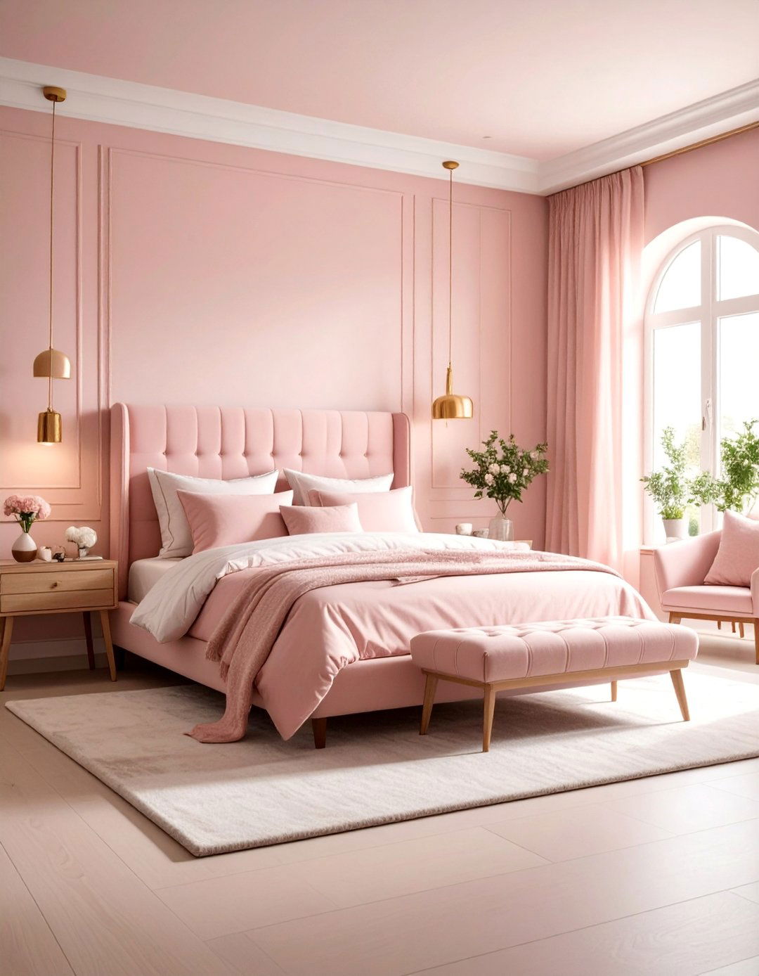 Soft Pink Blush Minimalist Sanctuary - 25 Clean Girl Room Ideas