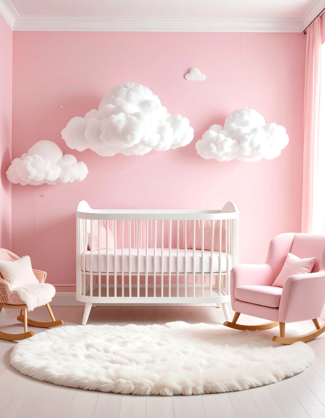 Soft Pink Cloud Castle - 25 Princess Nursery Ideas