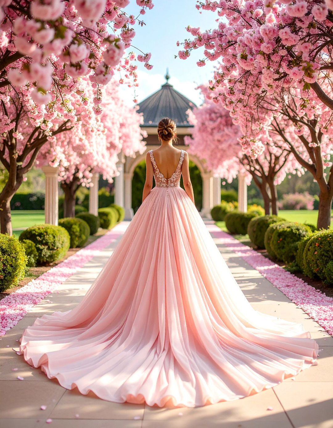 Soft Pink Pleated Maxi for Spring Celebrations - 25 Guest Wedding Outfit Ideas