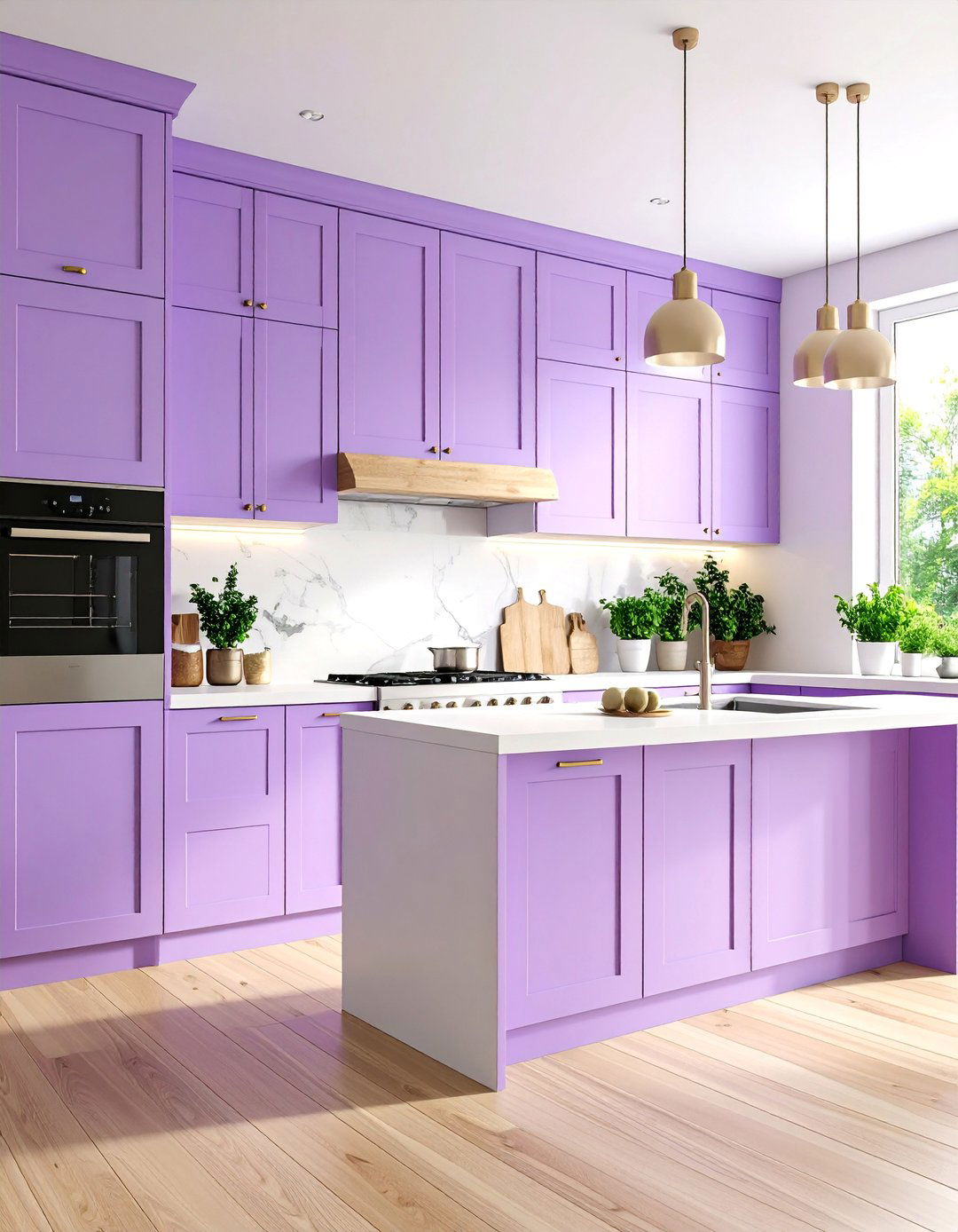 Soft Purple and White Kitchen - 25 Pastel Room Ideas