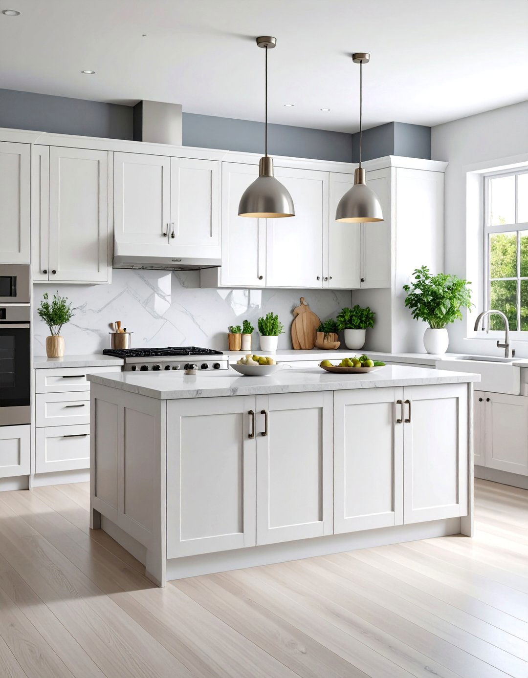 Soft White with Gray Undertones - 25 What Color Cabinets Go With Black Appliances