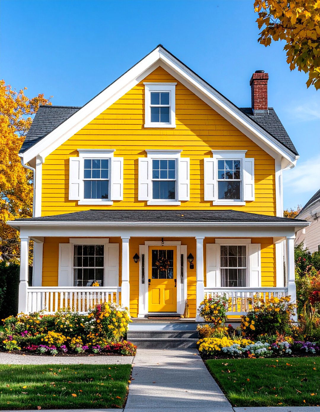 Soft Yellow and White Modern Update - 25 Two-tone Siding Designs