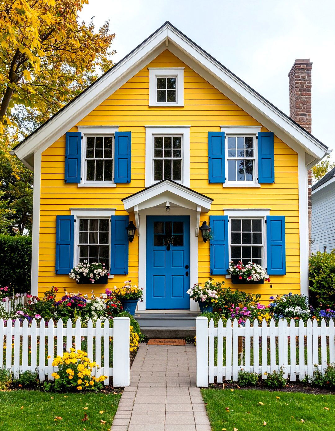 Soft Yellow with Gray Trim - 25 Exterior Color Palettes for Small Homes