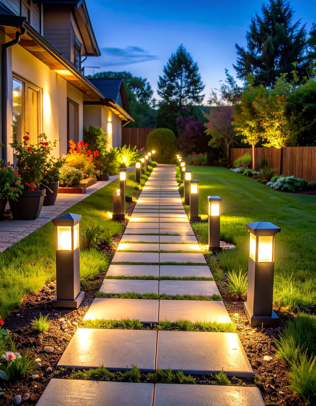 Solar Pathway Lighting System - 25 Backyard Ideas on a Budget