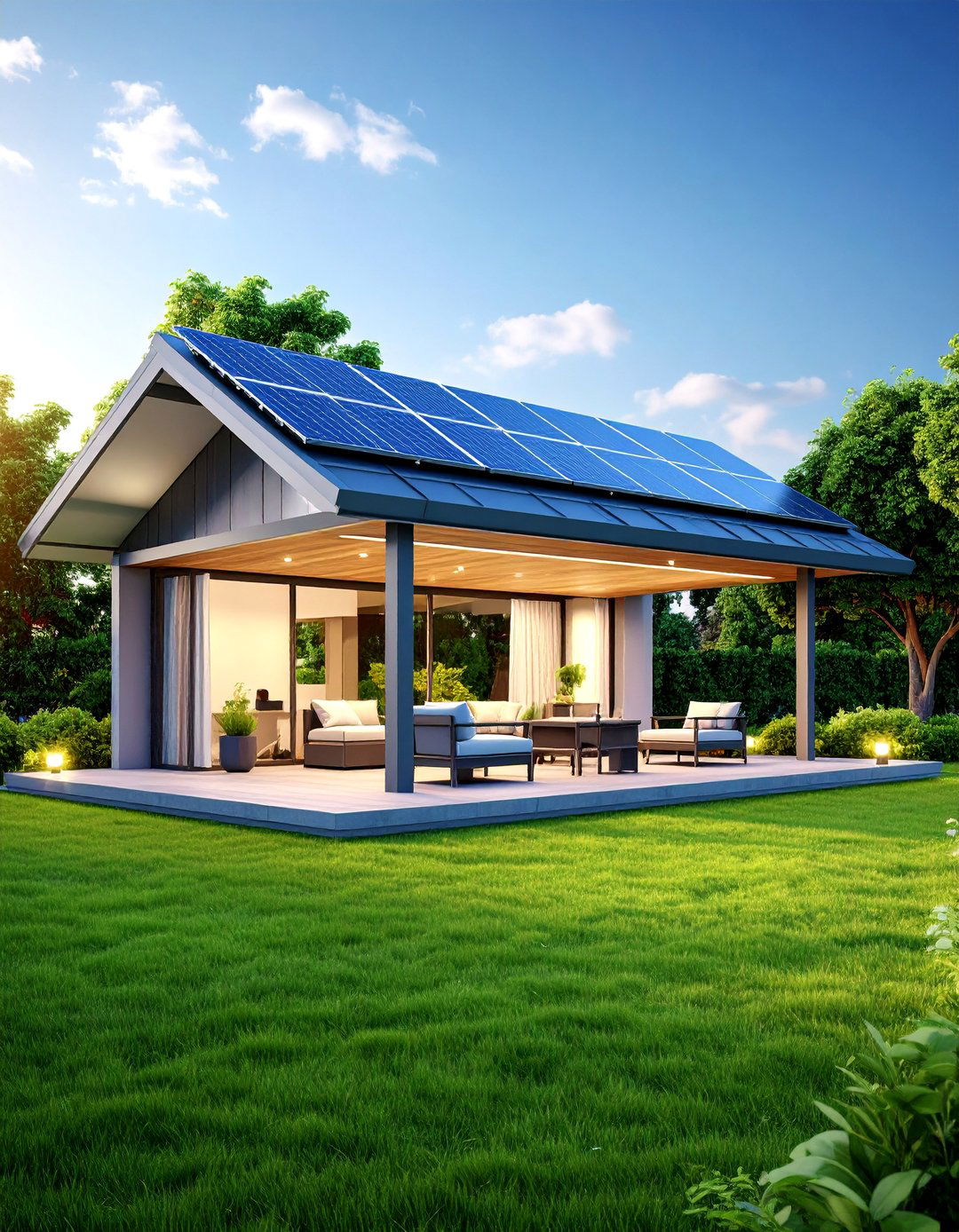 Solar Powered Smart Outdoor Pavilion - 25 Outdoor Pavilion Ideas