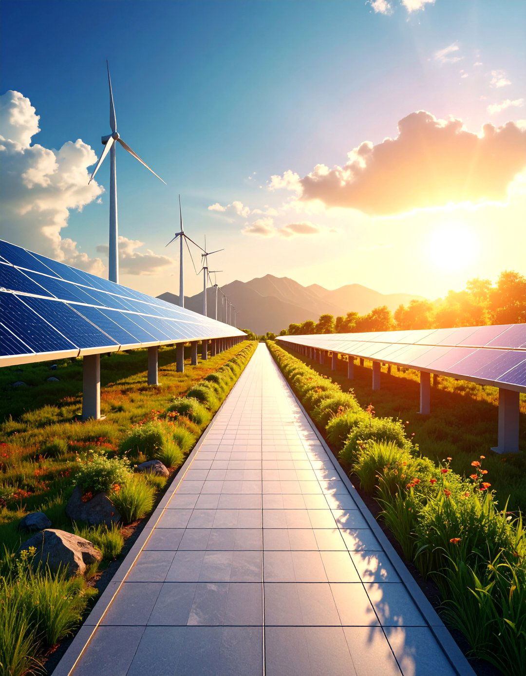 Solar Powered Walkway with Sustainable Features - 25 Elevated Walkway Ideas