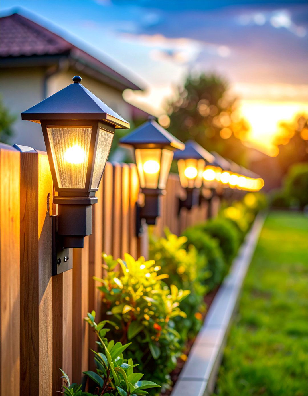 Solar Security Light Clusters - 25 Fence Lighting Ideas