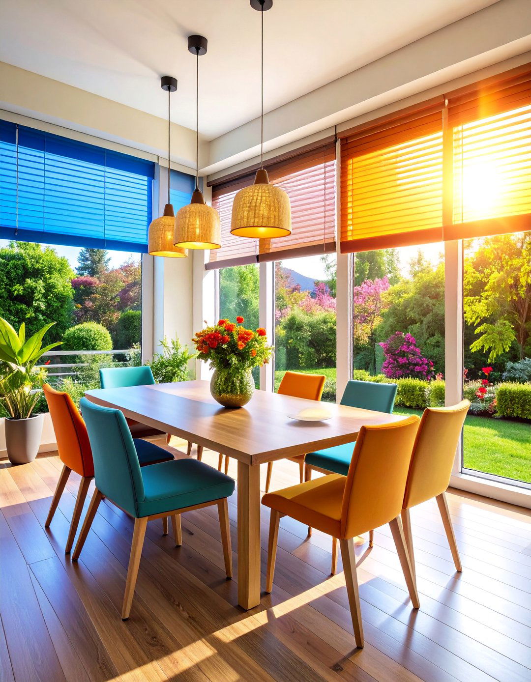 Solar Shades for UV Protection and Glare Control - 25 Dining Room Window Treatments