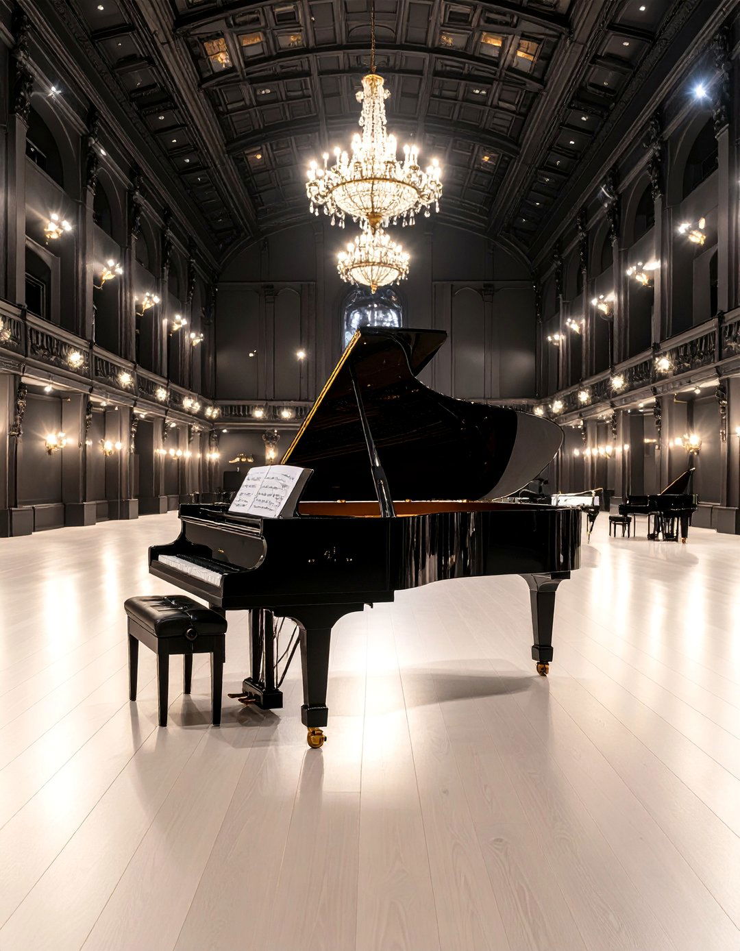 Sophisticated Black and White Music Hall - 25 Black and White Wedding Ideas