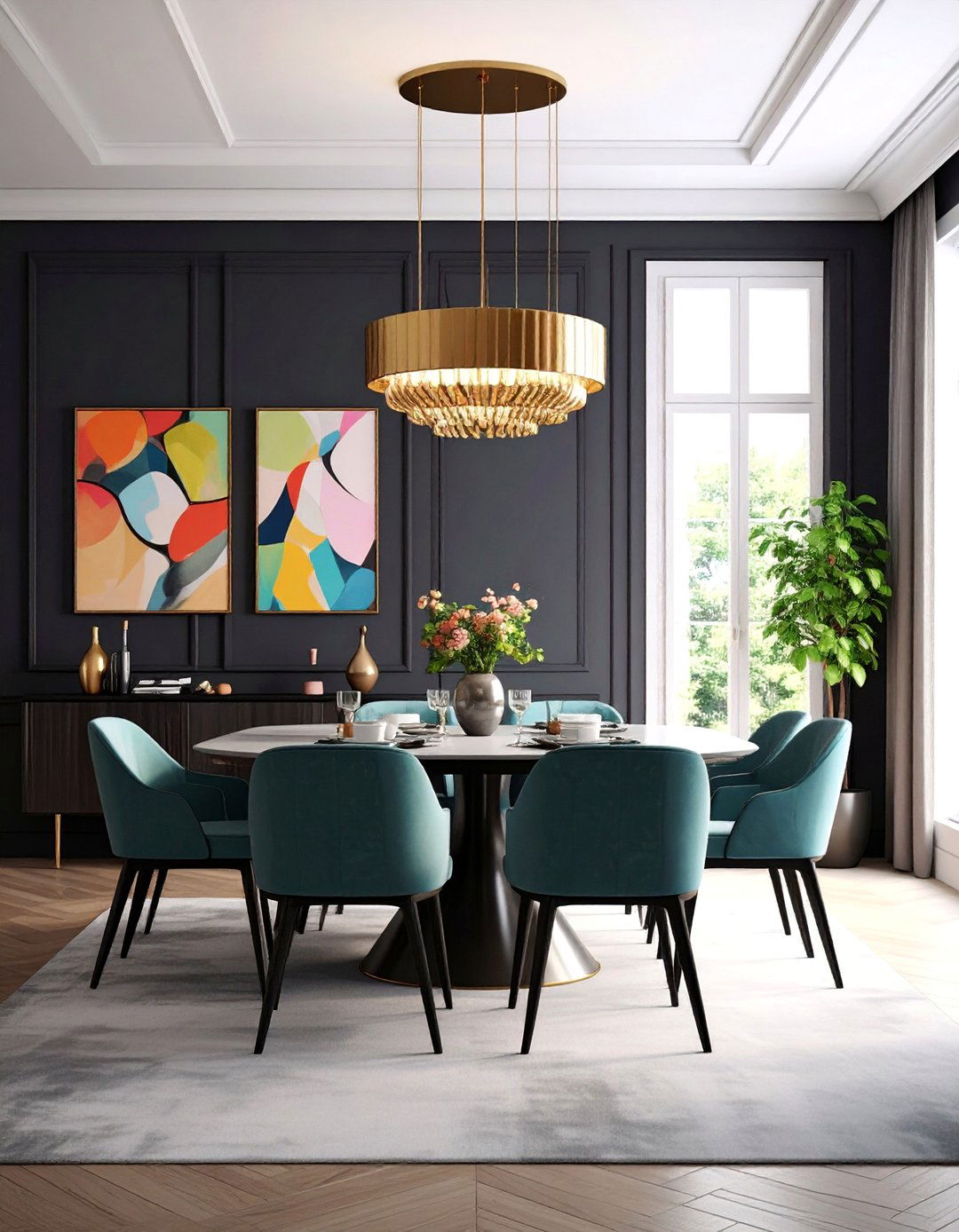 Sophisticated Black for Dramatic Impact - 25 Dining Room Paint Colors