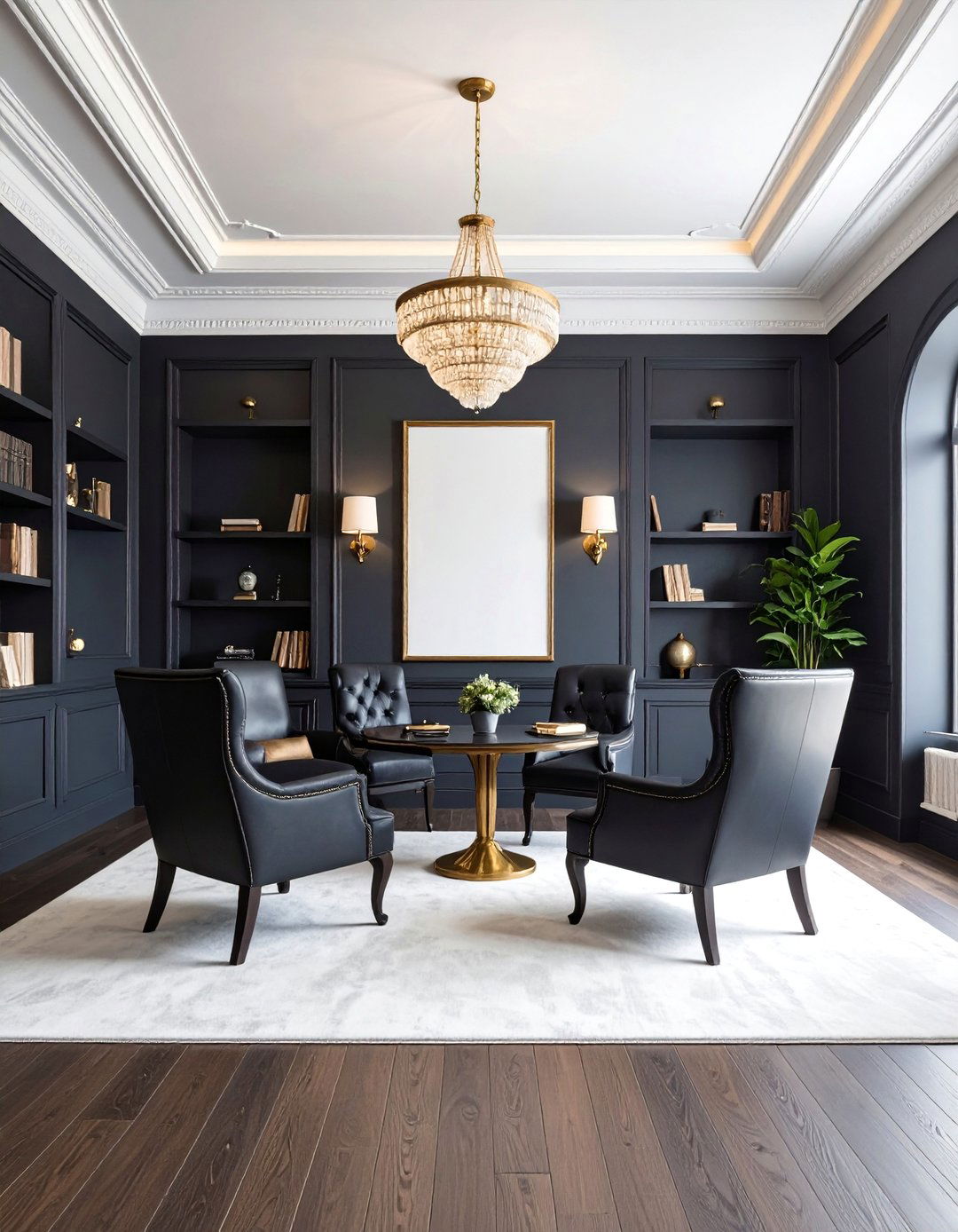 Sophisticated Charcoal Study - 25 Monochromatic Color Schemes for Rooms