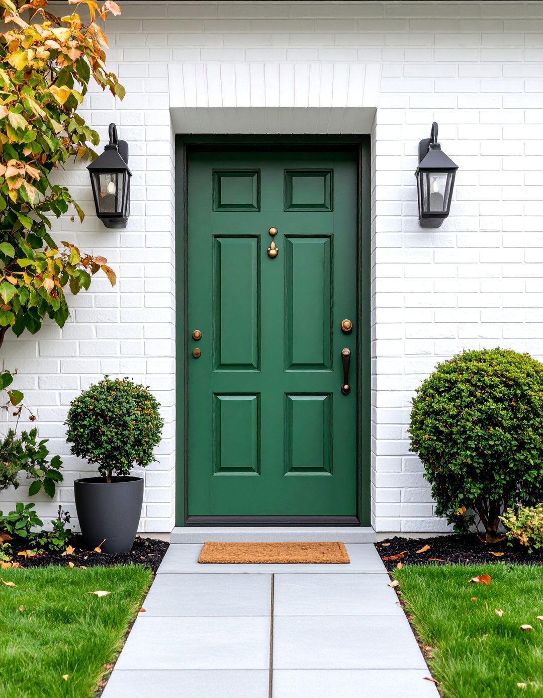 Sophisticated Sage Green Front Door - 25 Mid Century Front Door Colors