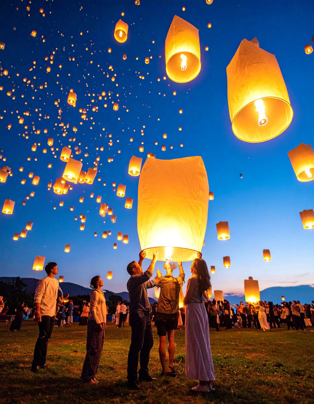 Sophisticated Sky Lantern Ceremony - 25 Wedding Send-off Ideas