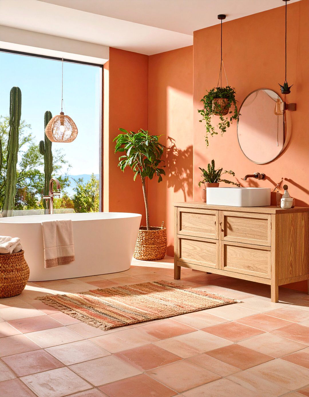 Southwestern Adobe Inspired Mat - 25 Bathroom Rug Ideas