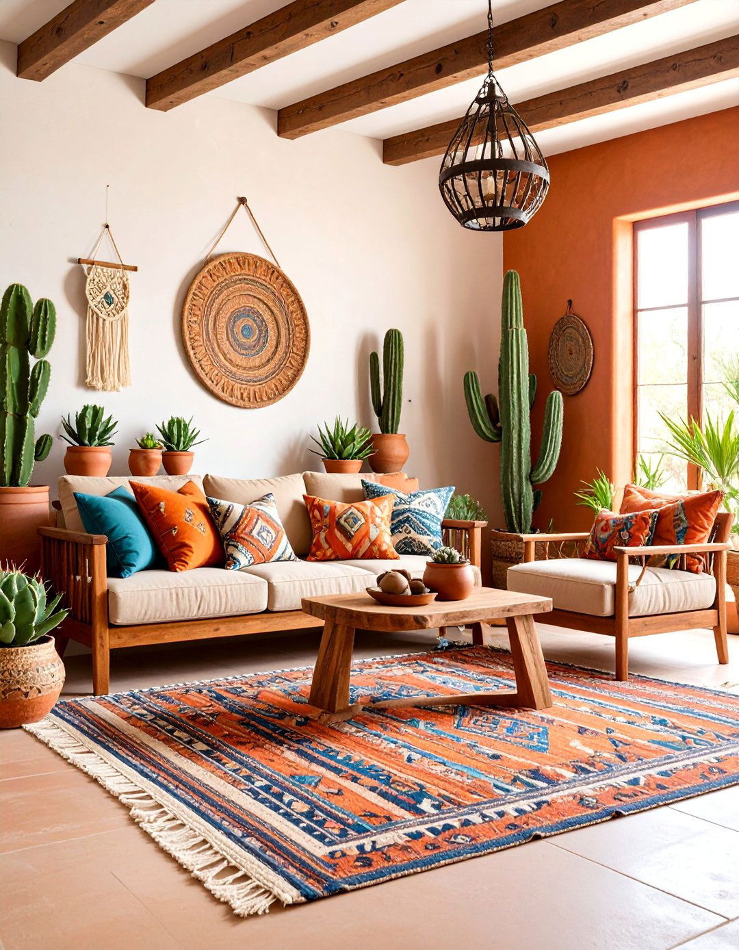 Southwestern Adobe Inspired Room - 25 Earthy Living Room Decor Ideas