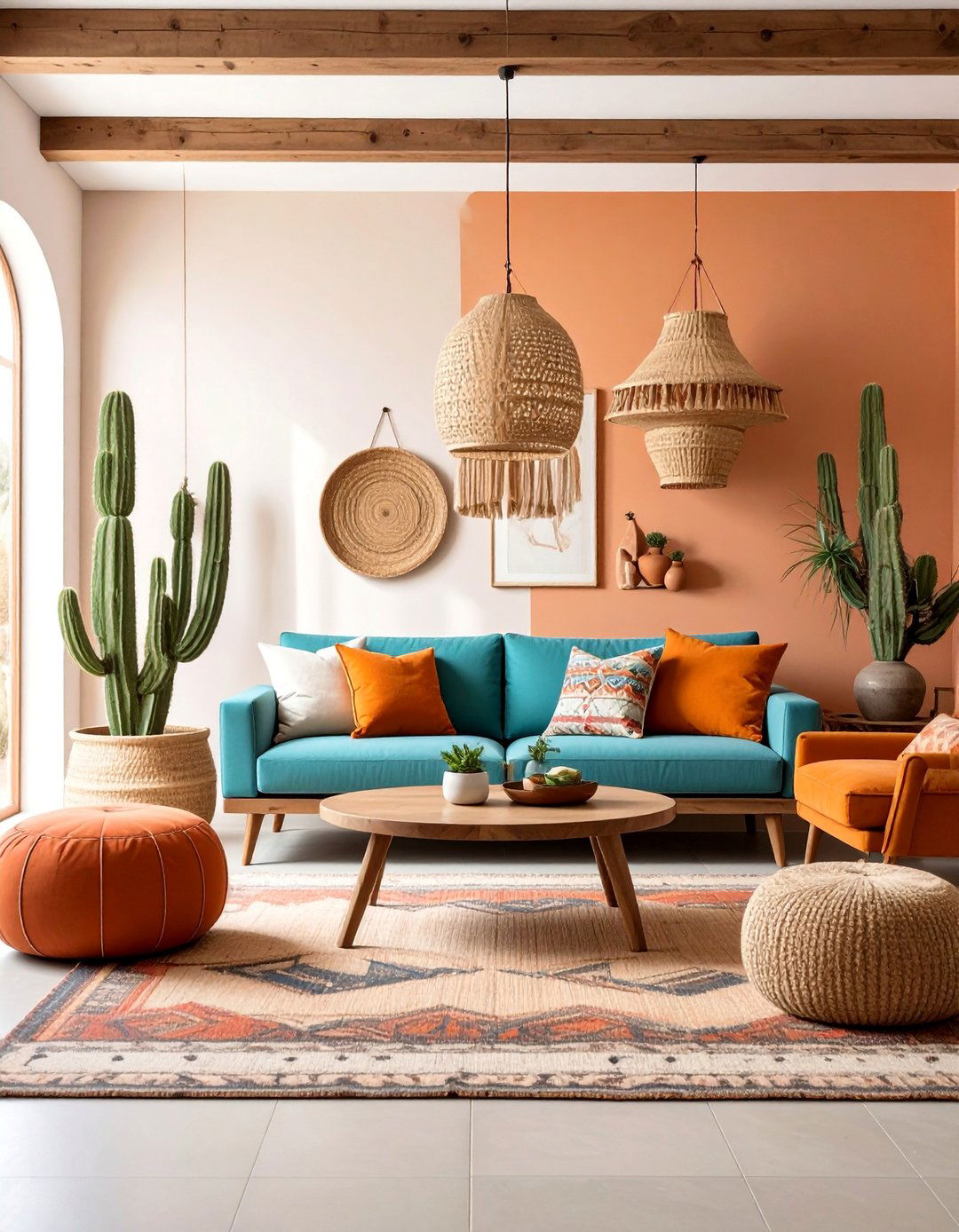 Southwestern Adobe Living Room with Desert Hues - 25 1980s Living Room Ideas